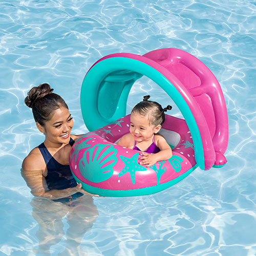 Bote Flotador Con Techo Bebé 1 a 2 Años Bestway