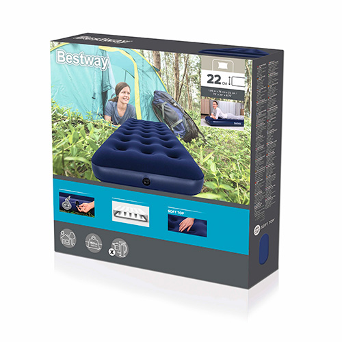 Colchón Inflable 1 Plaza 185x76x22 Bestway 67000