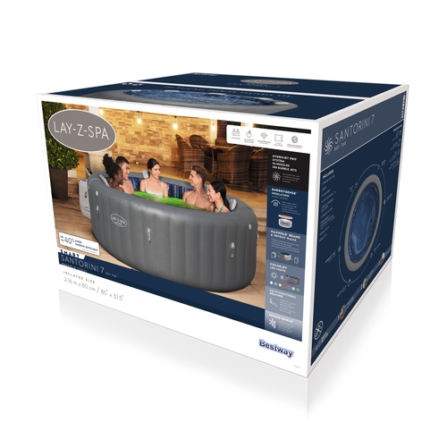 Lay-Z-Spa 6001T Santorini Bestway 7P 216x80 1190L