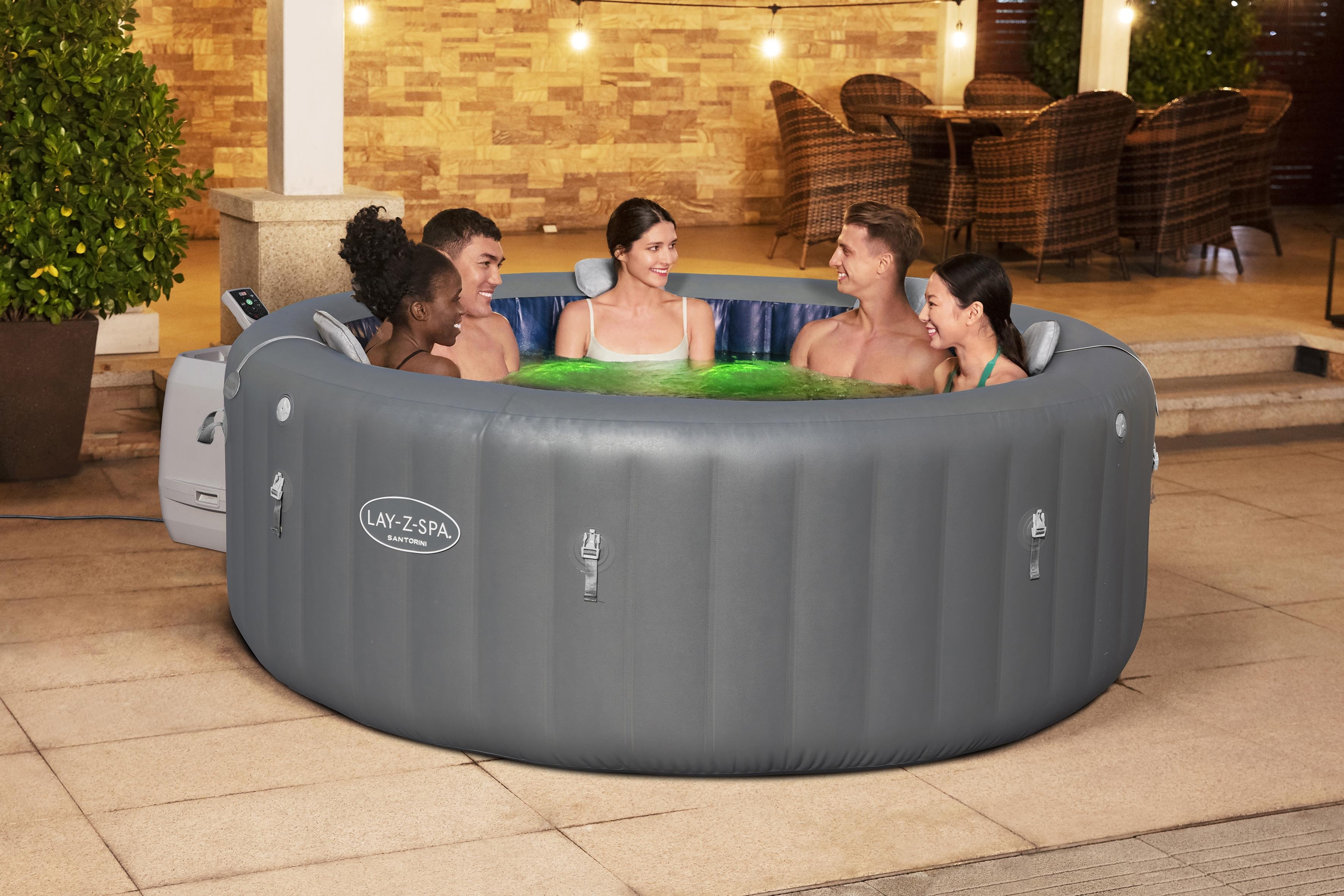 Lay-Z-Spa 6001T Santorini Bestway 7P 216x80 1190L