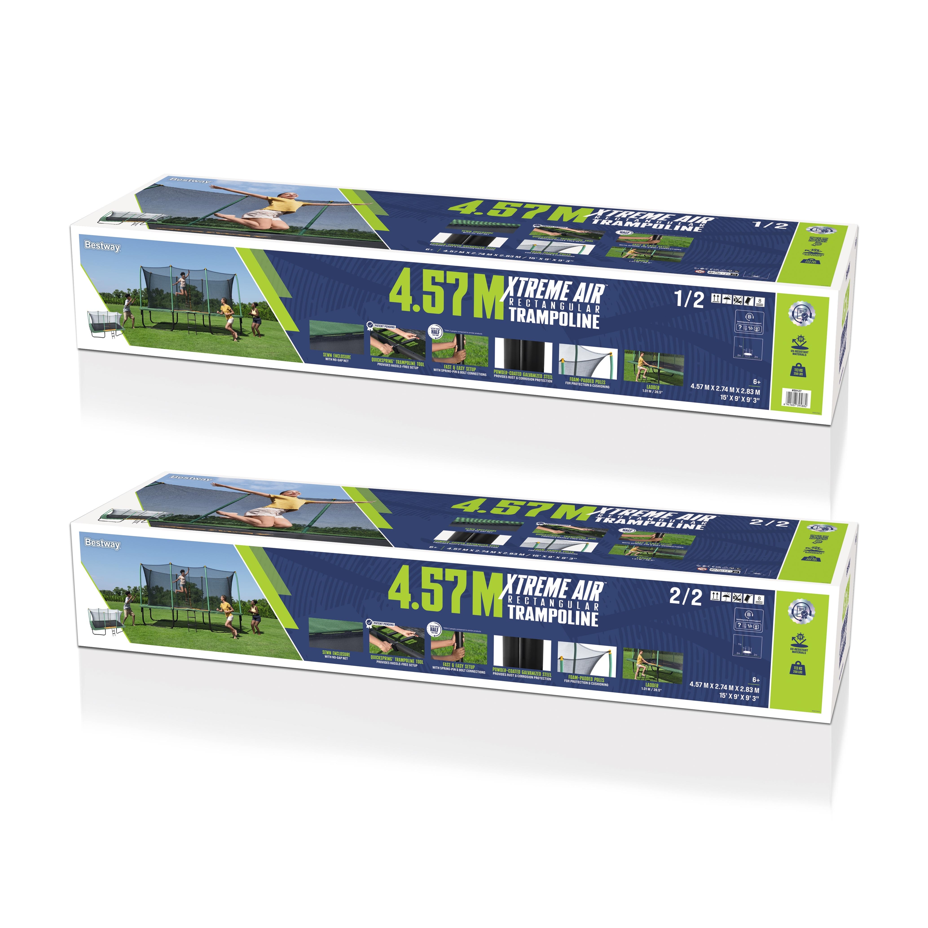 Cama Elástica 59127 Trampolín Bestway Rectangular